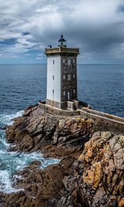 Preview wallpaper lighthouse, tower, sea, ocean, rock