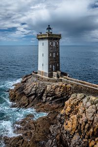 Preview wallpaper lighthouse, tower, sea, ocean, rock