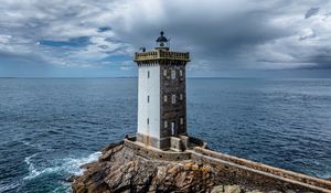 Preview wallpaper lighthouse, tower, sea, ocean, rock