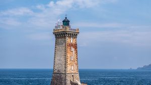 Preview wallpaper lighthouse, tower, sea, ocean, island