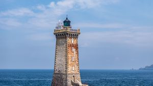 Preview wallpaper lighthouse, tower, sea, ocean, island