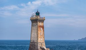 Preview wallpaper lighthouse, tower, sea, ocean, island