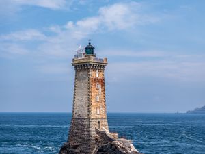 Preview wallpaper lighthouse, tower, sea, ocean, island