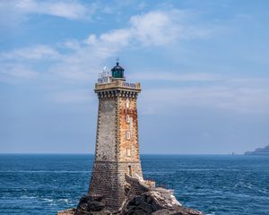 Preview wallpaper lighthouse, tower, sea, ocean, island