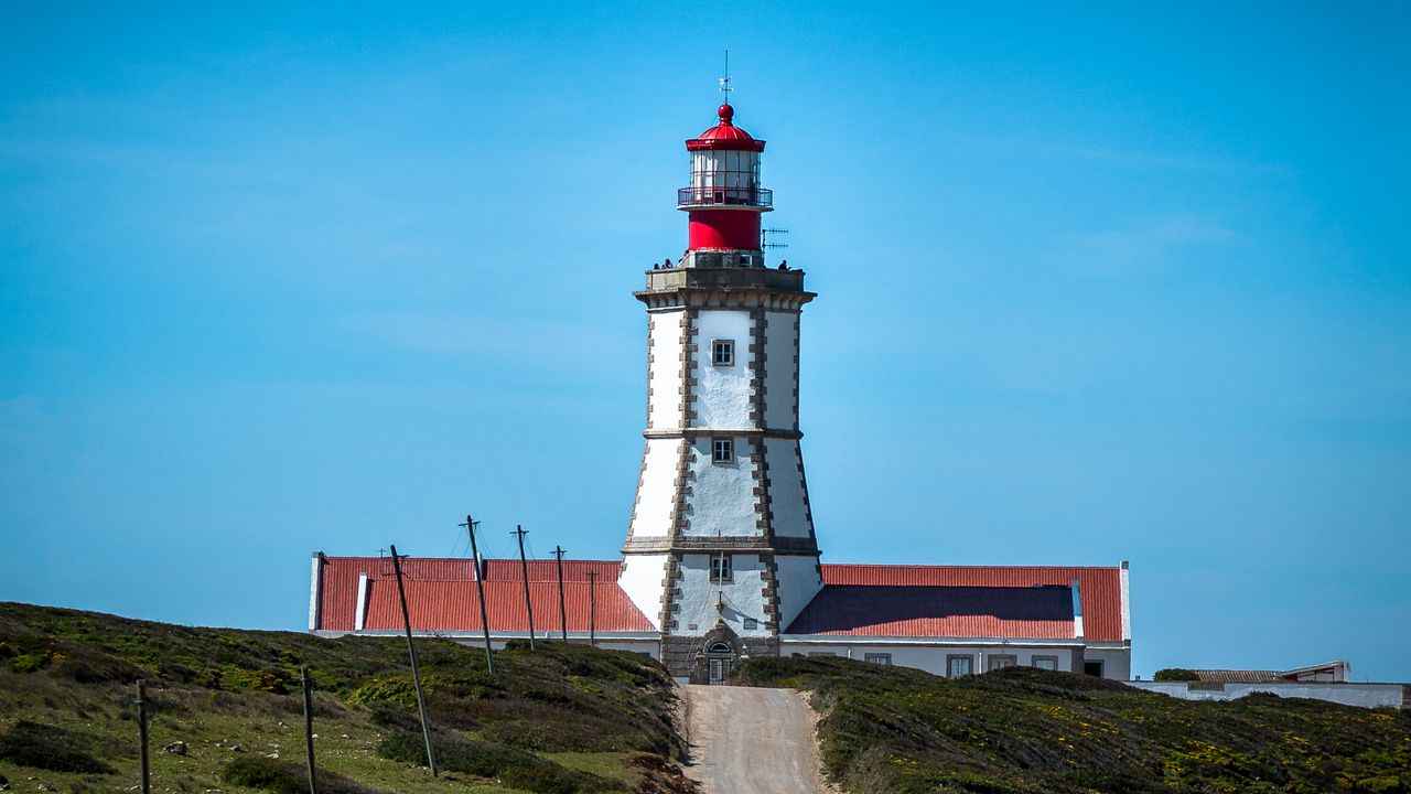 Wallpaper lighthouse, tower, walkway, landscape