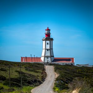 Preview wallpaper lighthouse, tower, walkway, landscape