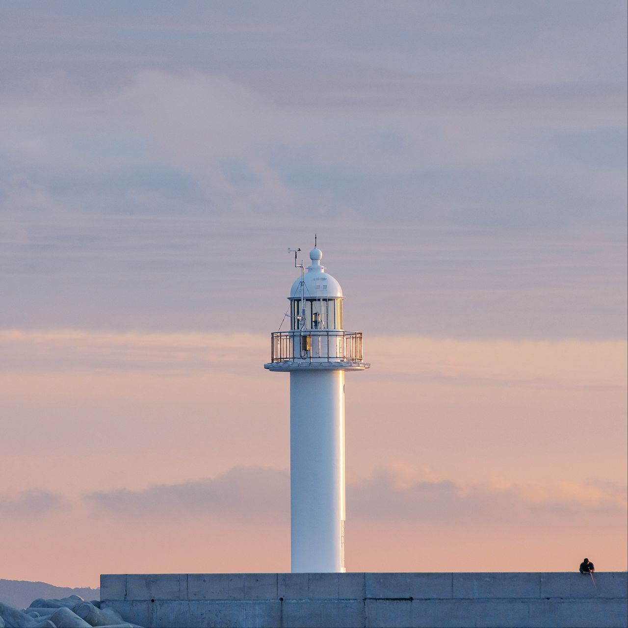 1280x1280 Wallpaper lighthouse, tower, white, minimalism