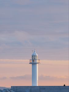 Preview wallpaper lighthouse, tower, white, minimalism