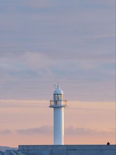 240x320 Wallpaper lighthouse, tower, white, minimalism