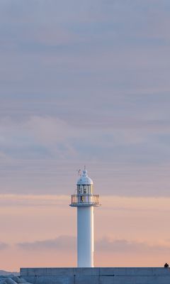 240x400 Wallpaper lighthouse, tower, white, minimalism