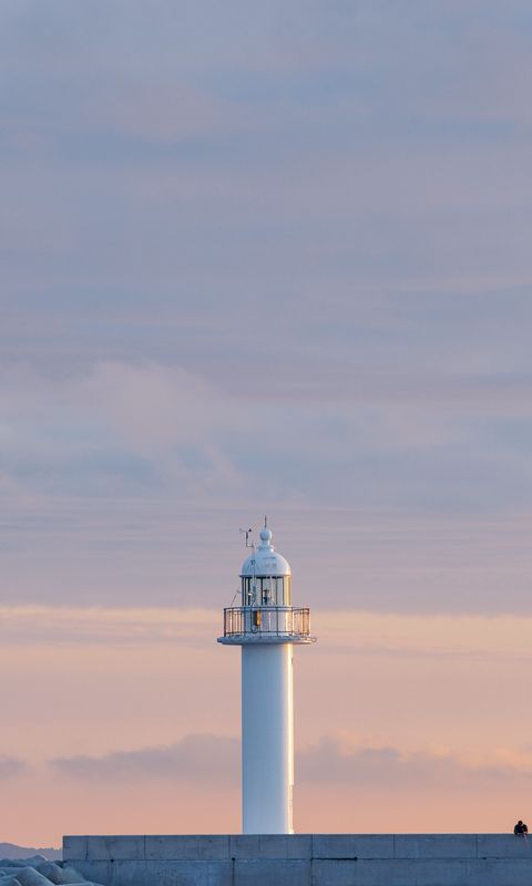 480x800 Wallpaper lighthouse, tower, white, minimalism