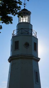 Preview wallpaper lighthouse, tree, architecture, light