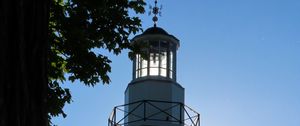 Preview wallpaper lighthouse, tree, architecture, light