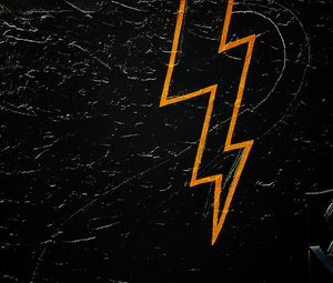 Preview wallpaper lightning, art, wall, black, texture