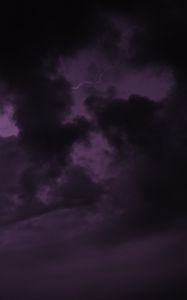 Preview wallpaper lightning, clouds, storm, purple