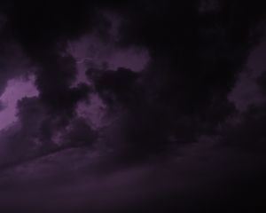 Preview wallpaper lightning, clouds, storm, purple