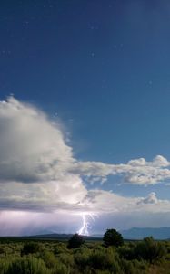 Preview wallpaper lightning, clouds, thunderstorm, landscape, nature