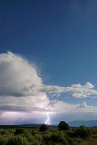 Preview wallpaper lightning, clouds, thunderstorm, landscape, nature