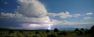 Preview wallpaper lightning, clouds, thunderstorm, landscape, nature