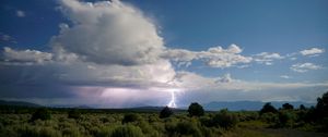 Preview wallpaper lightning, clouds, thunderstorm, landscape, nature