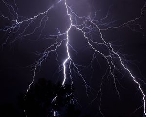 Preview wallpaper lightning, dark, glow