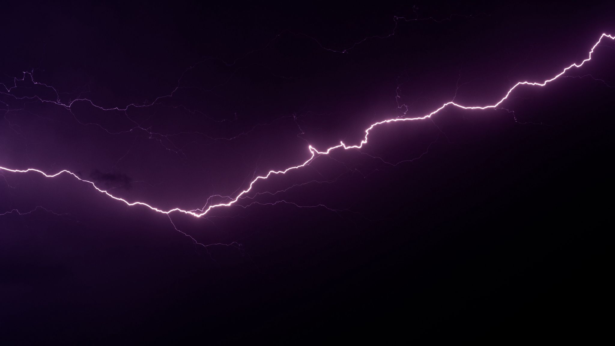 Download Wallpaper 48x1152 Lightning Glow Night Dark Ultrawide Monitor Hd Background