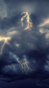 Preview wallpaper lightning, sky, clouds, storm