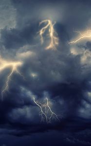 Preview wallpaper lightning, sky, clouds, storm