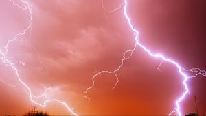 Preview wallpaper lightning, sky, glow