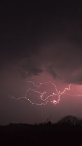 Preview wallpaper lightning, sky, glow, cloudy