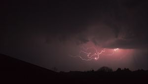 Preview wallpaper lightning, sky, glow, cloudy