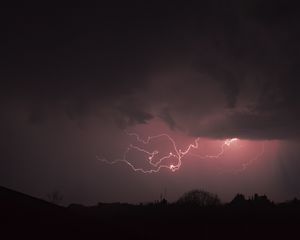 Preview wallpaper lightning, sky, glow, cloudy