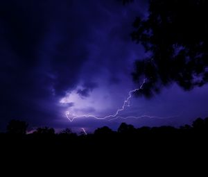 Preview wallpaper lightning, thunderstorm, night, dark, sky