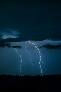Preview wallpaper lightning, thunderstorm, night, dark