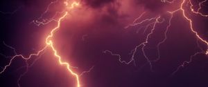Preview wallpaper lightning, thunderstorm, sky, cloudy