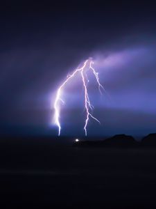 Preview wallpaper lightning, thunderstorm, sky, night