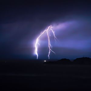 Preview wallpaper lightning, thunderstorm, sky, night