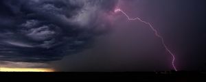 Preview wallpaper lightning, thunderstorm, sky, evening