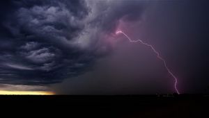 Preview wallpaper lightning, thunderstorm, sky, evening