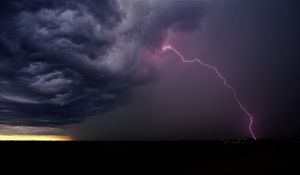 Preview wallpaper lightning, thunderstorm, sky, evening