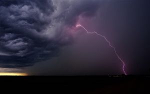 Preview wallpaper lightning, thunderstorm, sky, evening