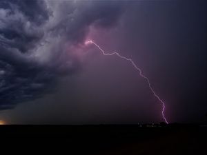 Preview wallpaper lightning, thunderstorm, sky, evening