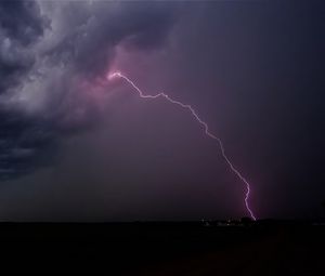 Preview wallpaper lightning, thunderstorm, sky, evening