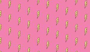 Preview wallpaper lightnings, texture, patterns, pink, yellow