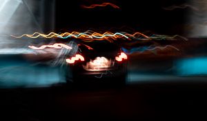 Preview wallpaper lights, blur, distortion, dark