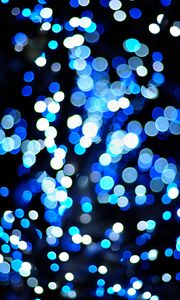 Preview wallpaper lights, bokeh, blur, blue, background