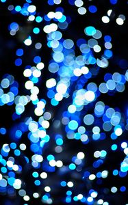 Preview wallpaper lights, bokeh, blur, blue, background