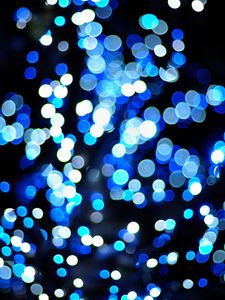 Preview wallpaper lights, bokeh, blur, blue, background