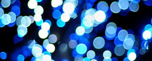 Preview wallpaper lights, bokeh, blur, blue, background