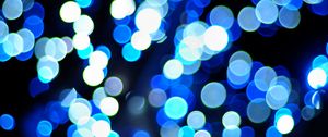 Preview wallpaper lights, bokeh, blur, blue, background